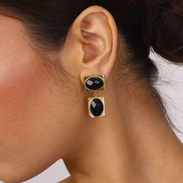 Wholesale Women's Geometric Stainless Steel Electroplated Earrings