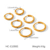 Wholesale Women's Geometric Stainless Steel Electroplated Earrings