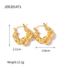 Wholesale Women's Geometric Stainless Steel Electroplated Earrings