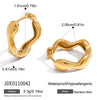 Wholesale Women's Geometric Stainless Steel Electroplated Earrings