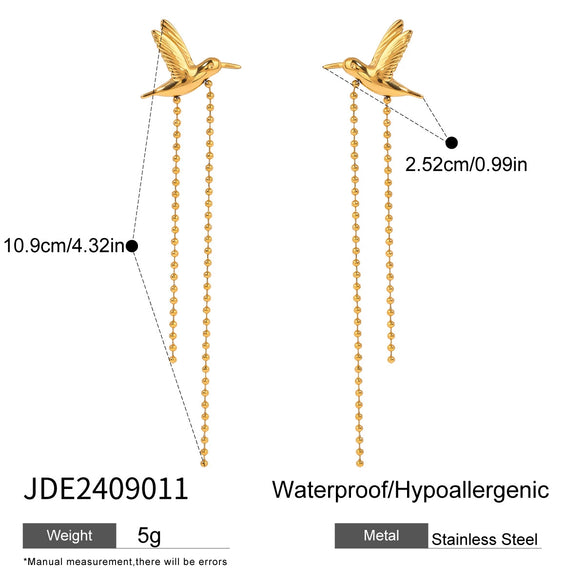 Wholesale Women's Geometric Stainless Steel Electroplated Earrings