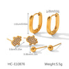 Wholesale Women's Geometric Stainless Steel Electroplated Earrings