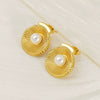 Wholesale Women's Geometric Stainless Steel Electroplated Earrings