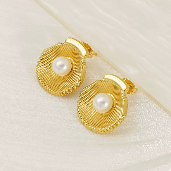 Wholesale Women's Geometric Stainless Steel Electroplated Earrings