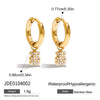 Wholesale Women's Geometric Stainless Steel Electroplated Earrings