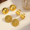 Wholesale Women's Geometric Stainless Steel Electroplated Earrings