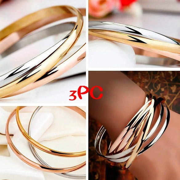 Wholesale Women's Geometric Stainless Steel Electroplated Fashion Bracelet