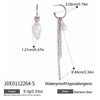 Wholesale Women's Geometric Stainless Steel Electroplated Faux Pearl Tassel Earrings