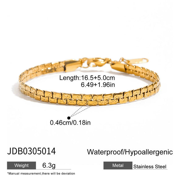 Wholesale Women's Geometric Stainless Steel Electroplated Fish Bracelet Hand Jewelry