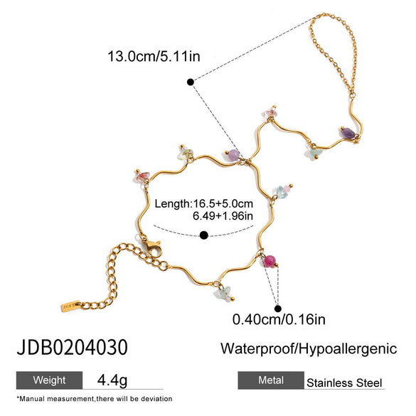 Wholesale Women's Geometric Stainless Steel Electroplated Fish Bracelet Hand Jewelry