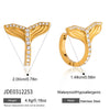 Wholesale Women's Geometric Stainless Steel Electroplated Fishtail Cross Earrings
