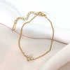 Wholesale Women's Geometric Stainless Steel Electroplated Flower Bracelet Jewelry For Office Ladies