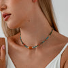 Wholesale Women's Geometric Stainless Steel Electroplated Handmade Beaded Chain Necklace