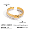Wholesale Women's Geometric Stainless Steel Electroplated Heart Ring For Couples Accessories