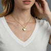 Wholesale Women's Geometric Stainless Steel Electroplated Heartshaped Pendant Necklace