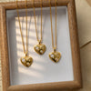 Wholesale Women's Geometric Stainless Steel Electroplated Heartshaped Pendant Necklace