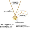 Wholesale Women's Geometric Stainless Steel Electroplated Heartshaped Pendant Necklace