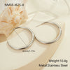 Wholesale Women's Geometric Stainless Steel Electroplated Hoop Earrings In Minimalist Light Luxury Style