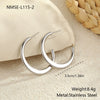 Wholesale Women's Geometric Stainless Steel Electroplated Hoop Earrings In Minimalist Light Luxury Style