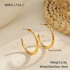 Wholesale Women's Geometric Stainless Steel Electroplated Hoop Earrings In Minimalist Light Luxury Style