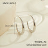 Wholesale Women's Geometric Stainless Steel Electroplated Hoop Earrings In Minimalist Light Luxury Style