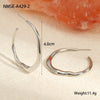 Wholesale Women's Geometric Stainless Steel Electroplated Hoop Earrings In Minimalist Light Luxury Style