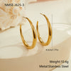 Wholesale Women's Geometric Stainless Steel Electroplated Hoop Earrings In Minimalist Light Luxury Style