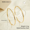 Wholesale Women's Geometric Stainless Steel Electroplated Hoop Earrings In Minimalist Light Luxury Style