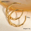Wholesale Women's Geometric Stainless Steel Electroplated Hoop Earrings In Minimalist Light Luxury Style