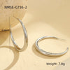 Wholesale Women's Geometric Stainless Steel Electroplated Hoop Earrings In Minimalist Light Luxury Style