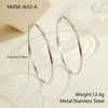 Wholesale Women's Geometric Stainless Steel Electroplated Hoop Earrings In Minimalist Light Luxury Style