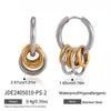 Wholesale Women's Geometric Stainless Steel Electroplated Hoop Earrings