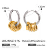 Wholesale Women's Geometric Stainless Steel Electroplated Hoop Earrings