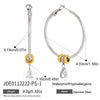 Wholesale Women's Geometric Stainless Steel Electroplated Hoop Zircon Earrings Jewelry