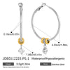 Wholesale Women's Geometric Stainless Steel Electroplated Hoop Zircon Earrings Jewelry
