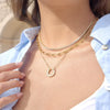 Wholesale Women's Geometric Stainless Steel Electroplated Horseshoe Ushaped Bracelet And Necklace Jewelry