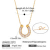 Wholesale Women's Geometric Stainless Steel Electroplated Horseshoe Ushaped Bracelet And Necklace Jewelry