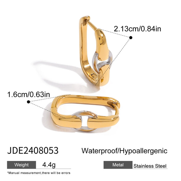 Wholesale Women's Geometric Stainless Steel Electroplated Horseshoe Ushaped Bracelet And Necklace Jewelry
