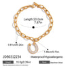Wholesale Women's Geometric Stainless Steel Electroplated Horseshoe Ushaped Bracelet And Necklace Jewelry