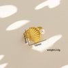Wholesale Women's Geometric Stainless Steel Electroplated Inlaid Pearl Rings