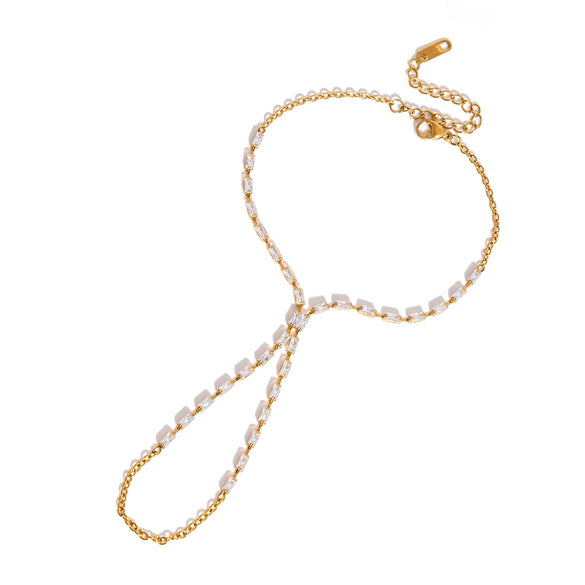 Wholesale Women's Geometric Stainless Steel Electroplated Interlocking Bracelet