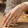 Wholesale Women's Geometric Stainless Steel Electroplated Interlocking Bracelet