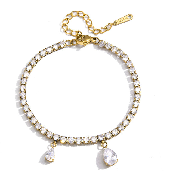 Wholesale Women's Geometric Stainless Steel Electroplated Interlocking Stackable Bracelet Jewelry Hand Accessory