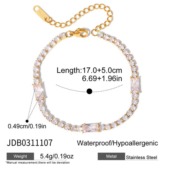 Wholesale Women's Geometric Stainless Steel Electroplated Interlocking Stackable Bracelet Jewelry Hand Accessory