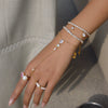 Wholesale Women's Geometric Stainless Steel Electroplated Interlocking Stackable Bracelet Jewelry Hand Accessory