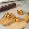 Wholesale Women's Geometric Stainless Steel Electroplated Irregular Heart Ring Jewelry In Ins Style