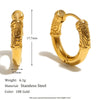 Wholesale Women's Geometric Stainless Steel Electroplated 18K Gold Earrings