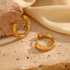Wholesale Women's Geometric Stainless Steel Electroplated 18K Gold Earrings