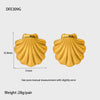 Wholesale Women's Geometric Stainless Steel Electroplated 18K Gold Earrings