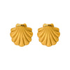 Wholesale Women's Geometric Stainless Steel Electroplated 18K Gold Earrings